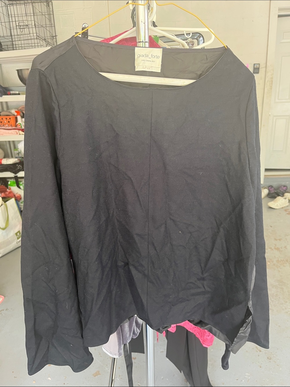 Giada Forte Black Long-Sleeve Top M